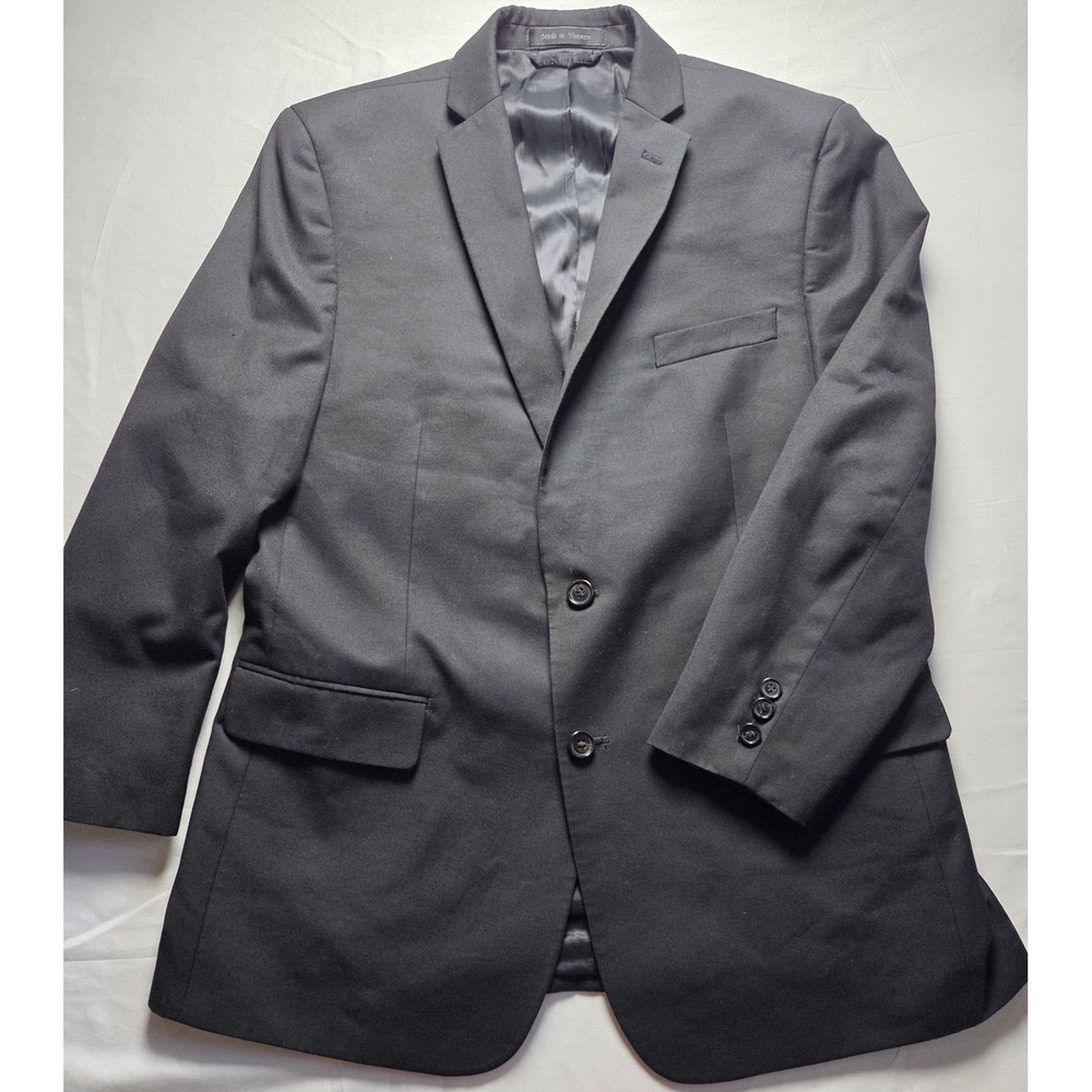 Lauren Ralph Lauren Mens Black Two Button Blazer Jacket Solid